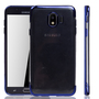 Handyh�lle f�r Samsung Galaxy J4 2018 Blau - Clear - TPU Silikon Case Backcover Schutzh�lle in Transparent   Blau
