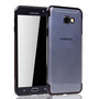 Handyh�lle f�r Samsung Galaxy J4+ Plus Schwarz - Clear - TPU Silikon Case Backcover Schutzh�lle in Transparent   Schwarz