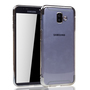Handyh�lle f�r Samsung Galaxy J6+ Plus Silber - Clear - TPU Silikon Case Backcover Schutzh�lle in Transparent   Silber