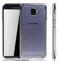 Handyh�lle f�r Samsung Galaxy J6+ Plus Silber - Clear - TPU Silikon Case Backcover Schutzh�lle in Transparent   Silber