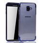 Handyh�lle f�r Samsung Galaxy J6+ Plus Blau - Clear - TPU Silikon Case Backcover Schutzh�lle in Transparent   Blau