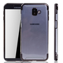 Handyh�lle f�r Samsung Galaxy J6+ Plus Schwarz - Clear - TPU Silikon Case Backcover Schutzh�lle in Transparent   Schwarz