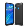 Schutzh�lle Handyh�lle f�r Huawei Y7 (2019) Case Cover Carbon Optik Schwarz