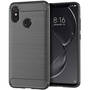Schutzh�lle Handyh�lle f�r Xiaomi Mi 8 Pro Case Cover Carbon Optik Grau