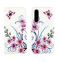 Huawei P30 Tasche Handy H�lle Schutz-Cover Flip-Case mit Kartenfach Lotusblume