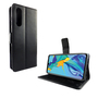 Huawei P30 Handy H�lle Schutz-Tasche Cover Flip-Case Kartenfach Schwarz