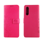 Huawei P30 Handy H�lle Schutz-Tasche Cover Flip-Case Kartenfach Pink