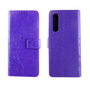 Huawei P30 Handy H�lle Schutz-Tasche Cover Flip-Case Kartenfach Violett