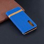Huawei P30 Handy H�lle Schutz-Tasche Case Cover Kartenfach Etui Wallet Blau