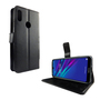 Huawei Y6 2019 Handy H�lle Schutz-Tasche Cover Flip-Case Kartenfach Schwarz