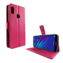 Huawei Y6 2019 Handy H�lle Schutz-Tasche Cover Flip-Case Kartenfach Pink