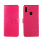 Huawei Y6 2019 Handy H�lle Schutz-Tasche Cover Flip-Case Kartenfach Pink