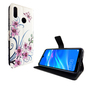 Huawei Y7 2019 Tasche Handy H�lle Schutz-Cover Flip-Case mit Kartenfach Lotusblume