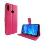 Huawei Y7 2019 Handy H�lle Schutz-Tasche Cover Flip-Case Kartenfach Pink