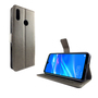 Huawei Y7 2019 Handy H�lle Schutz-Tasche Cover Flip-Case Kartenfach Grau