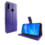 Huawei Y7 2019 Handy H�lle Schutz-Tasche Cover Flip-Case Kartenfach Violett
