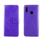 Huawei Y7 2019 Handy H�lle Schutz-Tasche Cover Flip-Case Kartenfach Violett