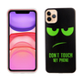 Apple iPhone 11 Handy H�lle Schutz-Case Cover Bumper Dont Touch My Phone Gr�n