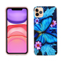 Apple iPhone 11 Pro Max Handy H�lle Schutz-Case Cover Bumper Schmetterling Blau