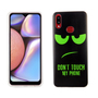 Samsung Galaxy A10s Handy H�lle Schutz-Case Cover Bumper Dont Touch My Phone Gr�n