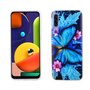 Samsung Galaxy A30s Handy H�lle Schutz-Case Cover Bumper Schmetterling Blau