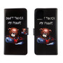Apple iPhone 11 Pro Tasche Handy H�lle Schutz-Cover Flip-Case mit Kartenfach Dont touch my phone