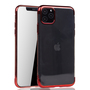 Handyh�lle f�r Apple iPhone 11 Pro Max Rot - Clear - TPU Silikon Case Backcover Schutzh�lle in Transparent   Rot