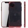 Handyh�lle f�r Apple iPhone 11 Pro Max Rot - Clear - TPU Silikon Case Backcover Schutzh�lle in Transparent   Rot