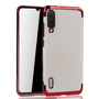 Handyh�lle f�r Xiaomi Mi A3 Rot - Clear - TPU Silikon Case Backcover Schutzh�lle in Transparent   Rot