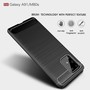 Schutzh�lle Handyh�lle f�r Samsung Galaxy A91 Case Cover Carbon Optik Schwarz