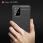 Schutzh�lle Handyh�lle f�r Samsung Galaxy A91 Case Cover Carbon Optik Grau