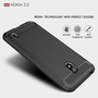 Schutzh�lle Handyh�lle f�r Nokia 2.2 Case Cover Carbon Optik Schwarz