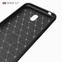 Schutzh�lle Handyh�lle f�r Nokia 2.2 Case Cover Carbon Optik Schwarz