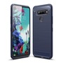Schutzh�lle Handyh�lle f�r LG Q70 Case Cover Carbon Optik Blau