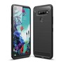 Schutzh�lle Handyh�lle f�r LG Q70 Case Cover Carbon Optik Grau
