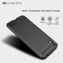 Schutzh�lle Handyh�lle f�r LG K20 2019 Case Cover Carbon Optik Schwarz