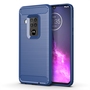 Schutzh�lle Handyh�lle f�r Motorola One Zoom Case Cover Carbon Optik Blau