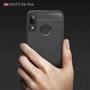 Schutzh�lle Handyh�lle f�r Motorola E6 Plus Case Cover Carbon Optik Grau