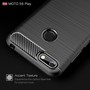 Schutzh�lle Handyh�lle f�r Motorola E6 Play Case Cover Carbon Optik Grau