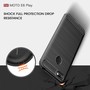 Schutzh�lle Handyh�lle f�r Motorola E6 Play Case Cover Carbon Optik Grau