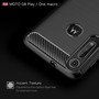 Schutzh�lle Handyh�lle f�r Motorola G8 Play Case Cover Carbon Optik Grau