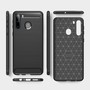 Schutzh�lle Handyh�lle f�r Samsung Galaxy A21 Case Cover Carbon Optik Schwarz