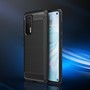 Schutzh�lle Handyh�lle f�r Huawei P40 Case Cover Carbon Optik Blau
