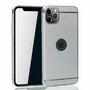 Apple iPhone 11 Pro Max Handy H�lle Schutz Case Bumper Hard Cover Silber