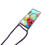 Handykette f�r Samsung Galaxy A71 - Smartphone Necklace H�lle mit Band - Schnur mit Case zum umh�ngen in Violett