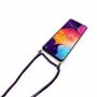 Handykette f�r Samsung Galaxy A50 - Smartphone Necklace H�lle mit Band - Schnur mit Case zum umh�ngen in Violett