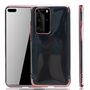 Handyh�lle f�r Huawei P40 Rose Pink - Clear - TPU Silikon Case Backcover Schutzh�lle in Transparent   Rose Pink