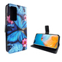 Huawei P40 Tasche Handy H�lle Schutz-Cover Flip-Case mit Kartenfach Blauer Schmetterling