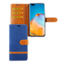 Huawei P40 Handy H�lle Schutz Tasche Case Cover Kartenfach Etui Wallet Blau