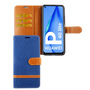 Huawei P40 Lite Handy H�lle Schutz Tasche Case Cover Kartenfach Etui Wallet Blau